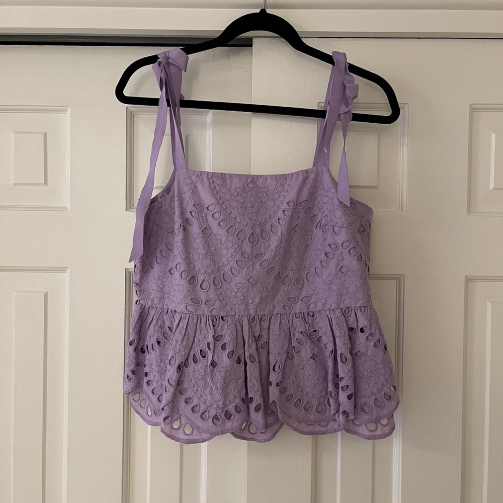 Shoulder-tie Eyelet Tank